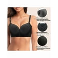 thumbnail image 3 of Women Push Up Bra Plus Size Lace Underwire Soft Everyday Bras Widen Band Full Coverage Bra Back Fat Smoothing Bra, 3 of 5