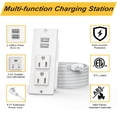 thumbnail image 2 of Enchufe empotrable Power Strip Kungfuking para escritorio, 2 AC, 2 USB, 1,8 m, 2 of 9