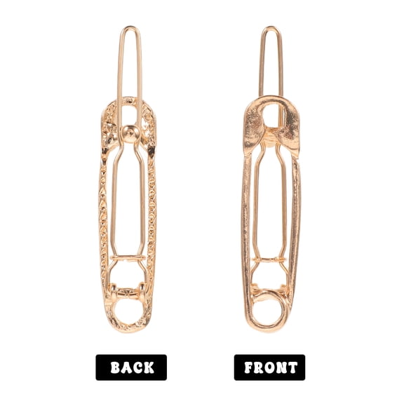 PAMINGONO Compact Golden Metal Barrettes for Bangs and Fine Hair 24Pcs