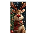 thumbnail image 2 of cpengpj 35x71 Inch Christmas Door Cover, Polyester Holiday Door and Wall Decoration for Festive Home and Party, Durable Red/Green Design, Easy Install, 2 of 7