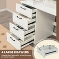thumbnail image 6 of Giantex 4-Drawer Computer Desk, Modern Home Office Desk, Laptop Executive Desk, Makeup Vanity Table for Living Room & Bedroom, 6 of 8