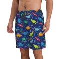 thumbnail image 2 of Fotbe Dinosaurs Adventure Trajes de Baño Estampados para Hombre, Shorts de Verano de Secado Rápido, Ropa de Playa, Bañadores-Small, 2 of 6