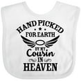 thumbnail image 3 of Inktastic Handpicked for Earth by My Cousin in Heaven with Angel Wings Boys or Girls Baby Bib, 3 of 4