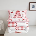 thumbnail image 5 of Catabedysis Cherry ABC Print A Full Size Comforter Sets For Girls,Personalized Monogrammed Gifts Bedding Comforter Set,Pink Reversible,3-Piece,1 Comforter and 2 Pillowcases, 5 of 7