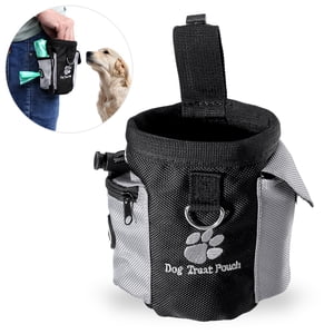 dog training treat pouch bag Dog Treat Pouch Black Oxford Cloth for Pet Owners 1Pcs