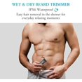 thumbnail image 6 of Hair Trimmer for Men - 2 in 1 Dual- Electric  & Groomer, Ball  with 30? Rotating  Adjustable Comb Mens Electric Razor IPX6 Wet & Dry for  Groin Pubic Hair Trimmer Black, 6 of 6