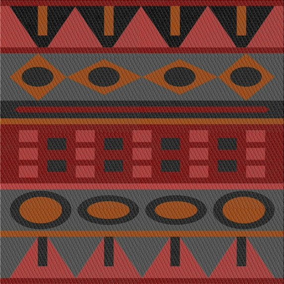 Ahgly Company Machine Washable Indoor Square Transitional Chestnut Brown Area Rugs, 3' Square