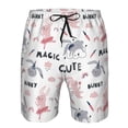 thumbnail image 4 of Kdxio Cute Magic Bunny Pattern Mens Casual Shorts - Drawstring Summer Beach Sports Shorts for Men, 4 of 9
