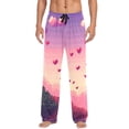 thumbnail image 7 of FORMRS Mens Pajama Pants with Pockets Sleepwear Lounge Bottoms Sizes S-2XL, Pixel Floating Hearts, 7 of 7