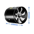 thumbnail image 4 of Round Inline Booster Duct Fan Exhaust Ventilation Fan with Low, 4 of 5