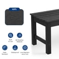 thumbnail image 4 of Outdoor Garden Bench, 46.5" Modern Two Person HIPS Patio Backless Bench, Weatherproof Garden Bench That Never Rot And Fade, Suit For Garden, Porch, Park, Lawn, Poolside, Backyard, Balcony, Courtyard, 4 of 5