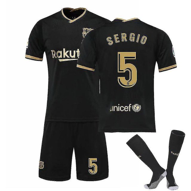 22/23 Barcelona Home And Away Camiseta de fútbol para niños adultos Traje de entrenamiento-No.5 Sergio-M BmatwkZeng Bmatwk Jersey