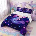 thumbnail image 2 of Manfei Colorful Axolotl Full Size Comforter Sets,Watercolor Animals Pattern Bedding Comforter Set,Colorful Stars Reversible,3 Pieces,1 Comforter and 2 Pillowcases, 2 of 7