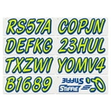 Stiffie Whipline Verde Eléctrico/plata 3 Alpha-numeric Regi