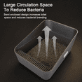 thumbnail image 6 of Dark Grey Small Cat Litter Box For Cats Under 8 Lbs, Space Saving Indoor Use, 6 of 9
