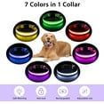 thumbnail image 3 of Collar para perros con luz azul, recargable por USB, con LED, 7 colores, resistente al agua, collar de seguridad con luz y correa ajustable para perros pequeños/medianos/grandes - S, 3 of 5