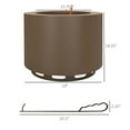thumbnail image 7 of Resenkos Portable Smokeless Fire Pit, Steel Camping Stove with Fire Poker for Outdoors - Bronze, 7 of 7