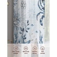 thumbnail image 6 of Ocean Crab Sheer Curtains 2 Panels Set Blue Yellow Sea Star Shell Coral Blue Sheer Window Curtains Light Filtering Rod Pocket Voile Drapes for Bedroom Living Room 52"X84", 6 of 8