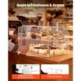thumbnail image 4 of KFFKFF Bakery Display Case, 2-Tier Commercial Countertop Pastry Display Case, Clear Acrylic Bread Box for Kitchen, Party Cake Cabinet with Magnetic Rear Door, 22" x 14" x 14", 4 of 9