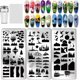 thumbnail image 1 of Juego de 3 placas para estampar uñas con motivos de naturaleza: plantillas para uñas con diseño de bosque, montañas y cielo nocturno. Incluye estampador y raspador., 1 of 7