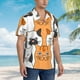 thumbnail image 3 of Balery Funny Cats Camisas hawaianas de manga corta para hombre, camisas playeras de corte holgado, camisas de vacaciones con botones,Small, 3 of 7