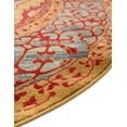 thumbnail image 6 of Unique Loom Palace Collection Area Rug - Saray (6' 1" Round Red/Blue), 6 of 7