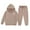 Khaki, variant on Big Girls Outfits Sets Hoodie Pants Letter Print Casual Two Piece Comfy Winter Kids Youth Cute Girls' Fall Clothing Sets Black Size 8-9T