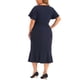 thumbnail image 4 of Vestidos formales de talla grande Agnes Orinda para mujer, con envoltura, escote en V, mangas cortas con volantes, vestido de cóctel para fiestas 3X azul marino, 4 of 7