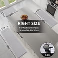 thumbnail image 6 of QiCaiJia Kitchen Rugs Mat Non Slip Washable, Super Absorbent Kitchen Mats for Floor, Rubber Backing Soft Braided Standing Floor Mats Sink Mat Runner Rug, 17"x47" Gray, 6 of 9