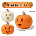 thumbnail image 3 of HCTSHG Halloween Pumpkin Lights Jack O Lanterns Vintage Halloween Decorations Classic Plastic Pumpkin Statue Light Up Table Decor for Home Office Party Decorations, 3 of 9