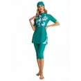 thumbnail image 3 of KXCFCYS Muslim Modest Swimwear for Women Burkini Rash Guard Short Sleeve Bikini Surfing Swimsuit Bathing Suit, 3 of 7