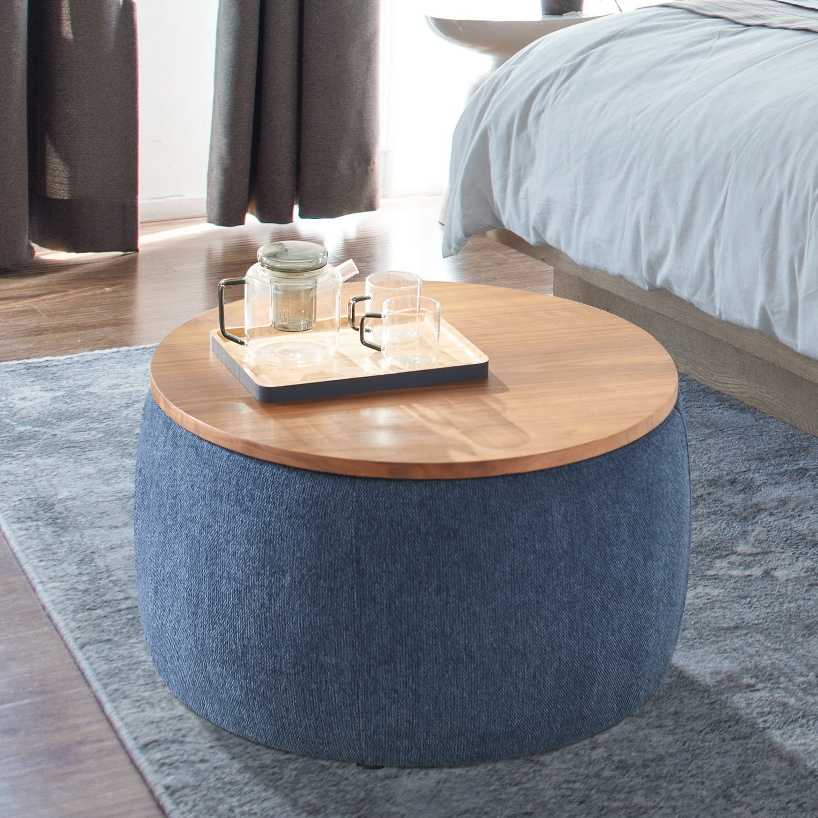 cube coffee table with storage ottomans