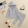 thumbnail image 2 of Fsqjgq Baby Boy Clothes 3-4 Years Pajamas Toddler Kids Babys Girls Boys Spring Winter Solid Warm Thick Long Sleeve Pants Hooded Hoodie Sweatshirt Set Outfits Clothes Set Christmas Pajamas For Kids, 2 of 9