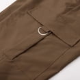 thumbnail image 5 of Daolelai Women's Daily Casual Sports Multi-Pocket Elastic Waist Casual Pants Overalls Zipper Button Solid Color Trousers, 5 of 5
