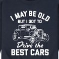 thumbnail image 3 of Instant Message - I May Be Old Drive Best Cars - Men's Crew Neck Fleece Pullover, 3 of 6