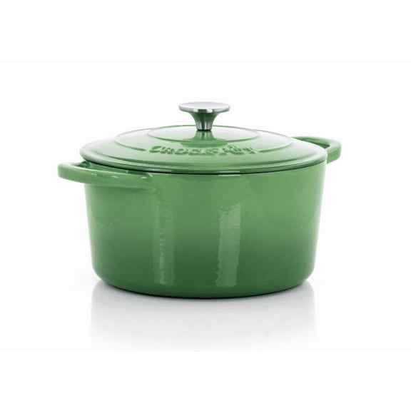 Artisan 5 qt. Round Cast Iron Nonstick Dutch Oven in Pistachio Green with Lid