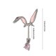 thumbnail image 3 of Girly Pink Rabbits Ear Cuff Allergy Resistant Cartilage Earring Dainty Jewelry Ear Studs Perfect For Everyday Style, 3 of 4
