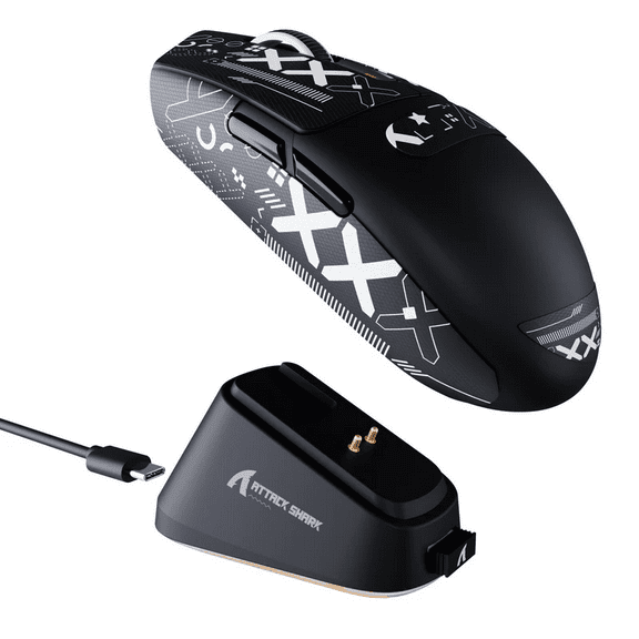 ATTACK SHARK G3PRO Tri-mode Wireless Gaming Mouse with Charge Dock 25000 DPI Ultra Lightweight