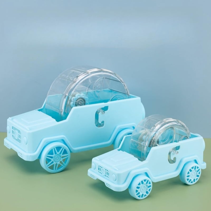 lanema Dense Vehicle Pet Fitness Toy Noiseless Wheel for Cage and Small Gentle Texture Pet Activity Wheel Polystyrene Building for Tiny Pet Exercise