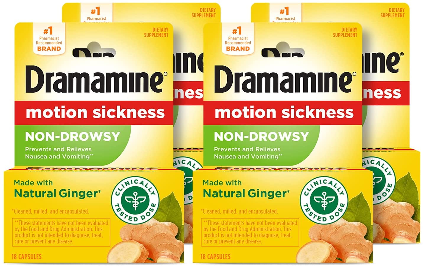 Dramamine NonDrowsy Naturals Motion Sickness Relief 18 Capsules 4