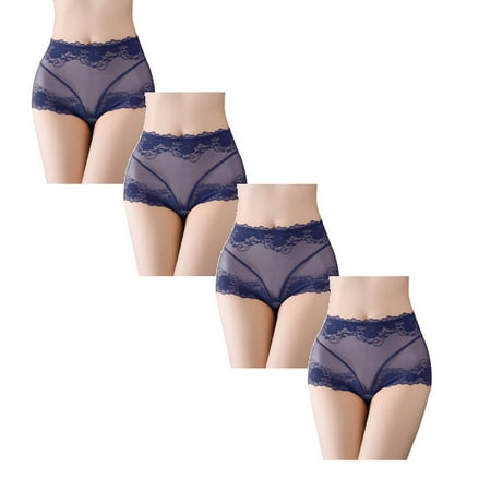 

Womens Underwear Brief Bikini Lace Knickers Hipster Lingerie Panties4PC