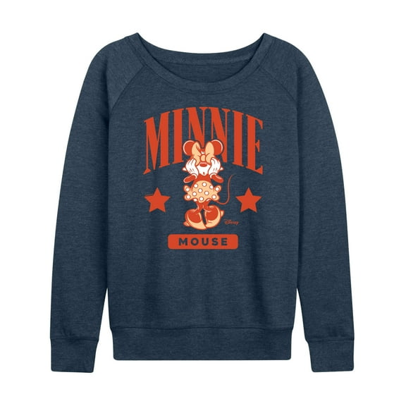 Disney - Minnie Mouse Collegiate - Women's Lightweight French Terry Long Sleeve Shirt
