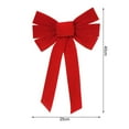 thumbnail image 6 of comerut Christmas Red Cloth Bowknot Large Reusable DIY Xmas Tree Gift Box Wreath Decoration Holiday Bowknot Party Supplies, 6 of 7