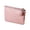 Pink, variant on Women's Slim Zipper Purse Compact Soft Grain Wallet For Secure Daily And Easy Commute