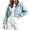 Light Blue, variant on OGLCCG Girls Zip Up Hoodies Long Sleeve Cropped Sweatshirt Lightweight Hooded Fall Jacket Teen Girl Back to School Outfits 5-15 Years