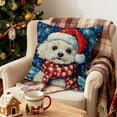 thumbnail image 4 of Dongrere 18x18 Inch Christmas Pillowcase for Home Decor Christmas Dog Cushion Cover Ideal Holiday Gifts for Family & Friend, Dog Lover, 4 of 6