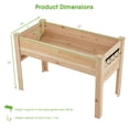 thumbnail image 4 of Costway 48" Wood Raised Garden Bed w/Tool Hook Elevated Planter Stand w/Funnel Design, 4 of 10