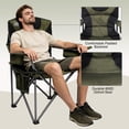 thumbnail image 5 of REDCAMP Oversized Padded Camping Chair 2 Pack, Heavy Duty 450lbs Folding Chair with Cooler Bag & Cup Holder for Outdoor Camping Fishing Beach Travel, 5 of 8