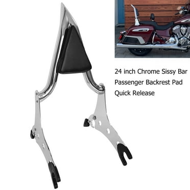 Fjpacemt 24" Chrome Backrest Detachable Sissy Bar for Motorcycle Indian Chieftain Springfield 14-24