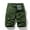 Military Green, variant on LYMAYTER‌ Casual Cargo Shorts Men's Elastic Waist Summer Workwear Relaxed Fit Utility Pockets Durable 29-40